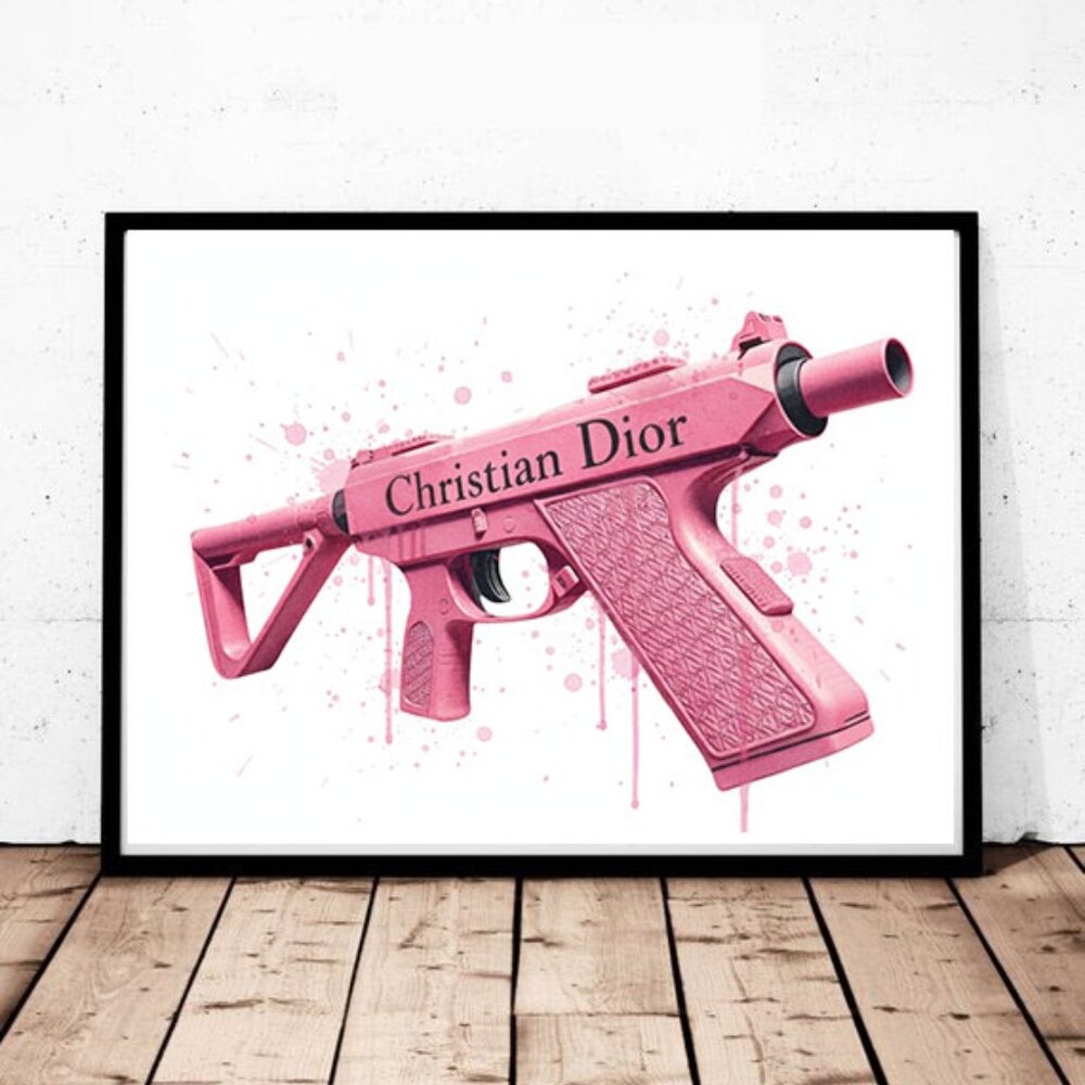 Pink Dior Glock Art Print